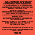 Business/Organization Coop Sponsorship