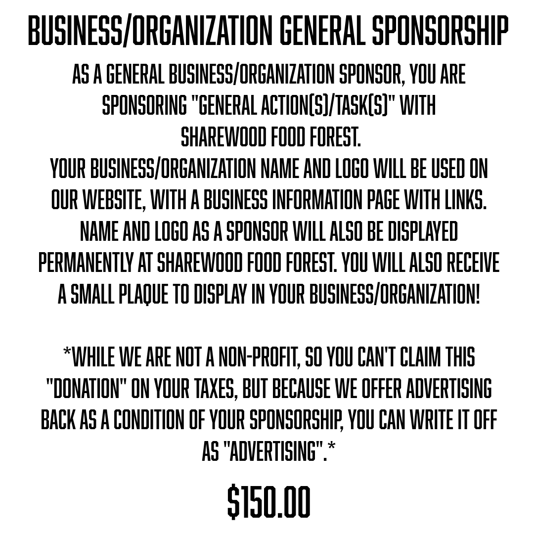Business/Organization General Sponsorship