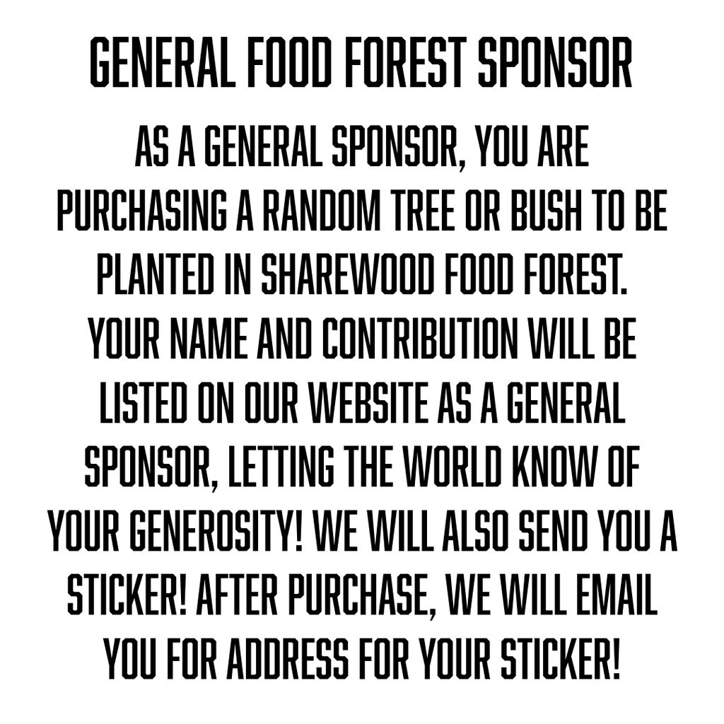 A Food Forest General Tree Sponsor